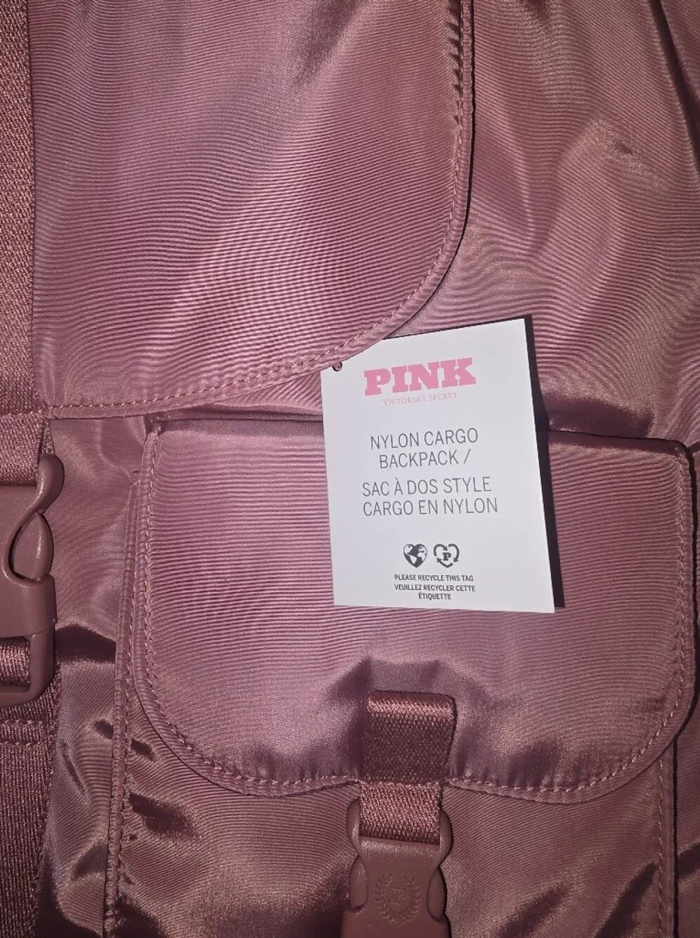 NWT Pink Victoria's Secret Nylon Cargo Bag